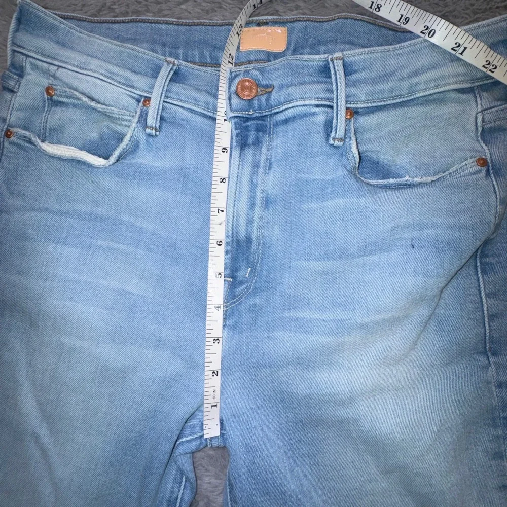 Mother Jeans Womens 32 The Runaway Step Fray California Cruiser Light Wash Flare